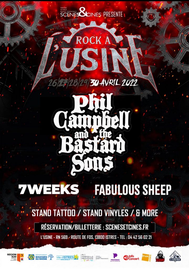 Rock à l’Usine J5: Phil Campbell + 7 Weeks + Fabulous Sheep